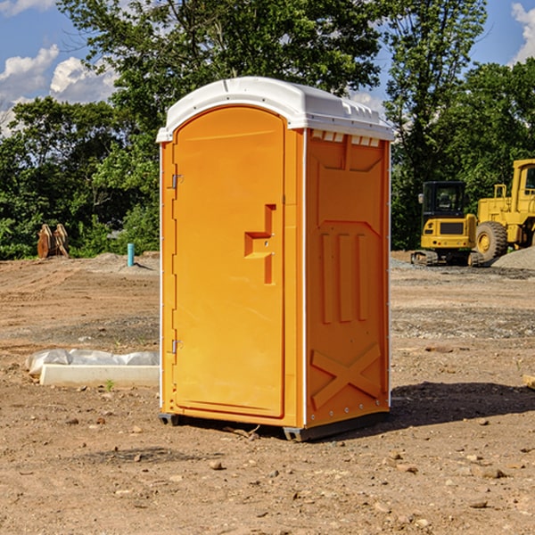 how often are the portable restrooms cleaned and serviced during a rental period in Bradshaw NE